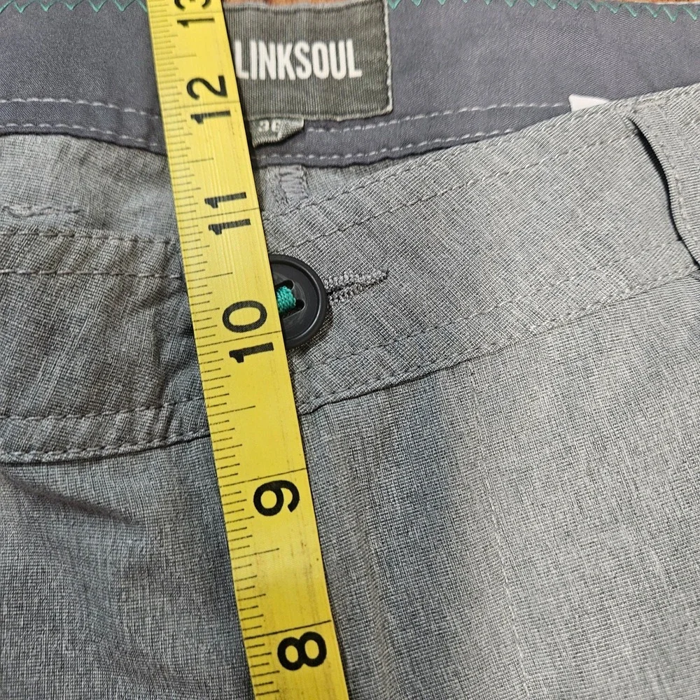 Lot of 2 Linksoul Boardwalker Golf Pants Mens 36L Brown Grey LS6153-L Stretch